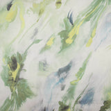 Gaze de soie naturelle Jardin Aquarelle Vert - Ribes y Casals