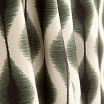 Toile de coton effet tissu de lin Ikat ethnique verte - Ribes y Casals