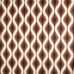 Toile de coton effet tissu de lin Ikat ethnique terracotta - Ribes y Casals