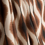 Toile de coton effet tissu de lin Ikat ethnique terracotta - Ribes y Casals