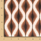 Toile de coton effet tissu de lin Ikat ethnique terracotta - Ribes y Casals