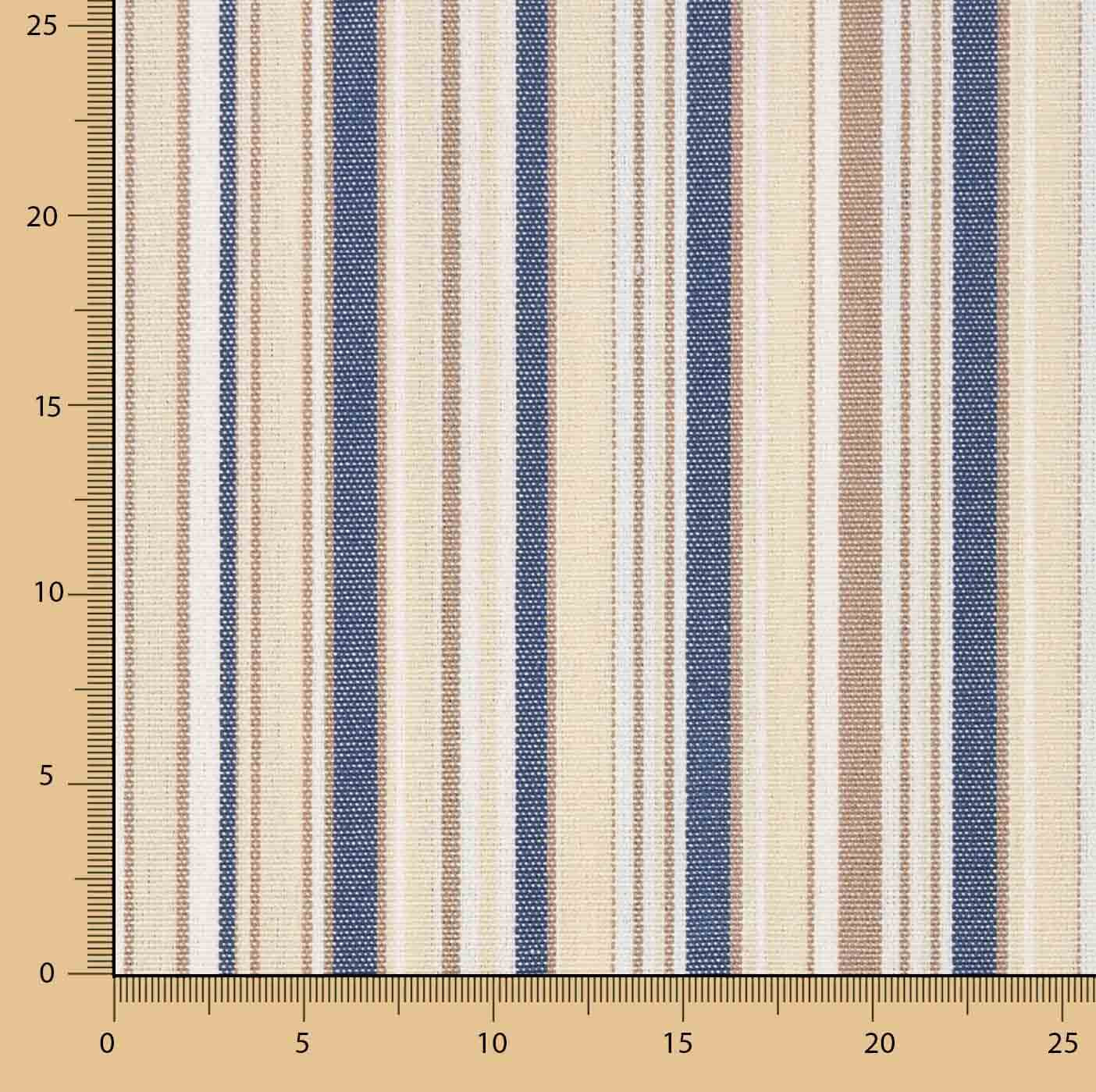 Toile d'extérieur en téflon à fines rayures multicolores bleues 320 cm - Ribes y Casals