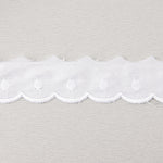 Bande de batiste brodée blanche modèle 11700 – 30 mm - Ribes y Casals