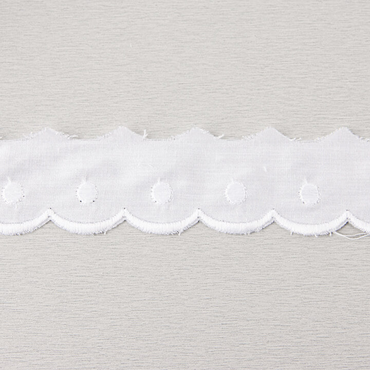 Bande de batiste brodée blanche modèle 11700 – 30 mm - Ribes y Casals