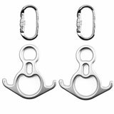 Kit de rigging aérien : 2 mousquetons + 2 descendeurs en 8 pour yoga aérien - Ribes y Casals