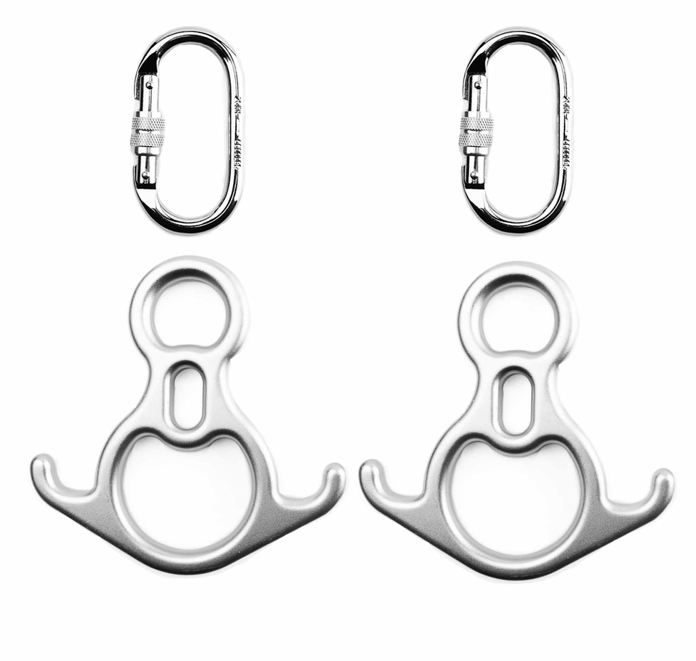 Kit de rigging aérien : 2 mousquetons + 2 descendeurs en 8 pour yoga aérien - Ribes y Casals