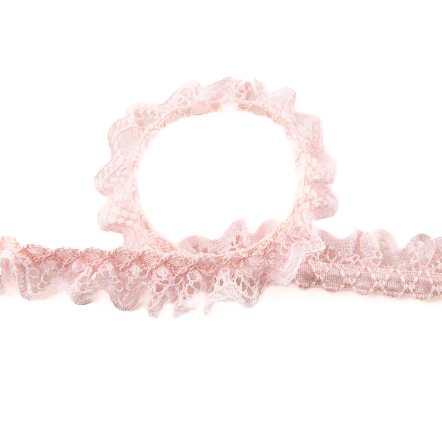 Bande de dentelle rose douce 15 mm - Ribes y Casals