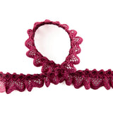 Bande de dentelle rouge bordeaux 15 mm - Ribes y Casals