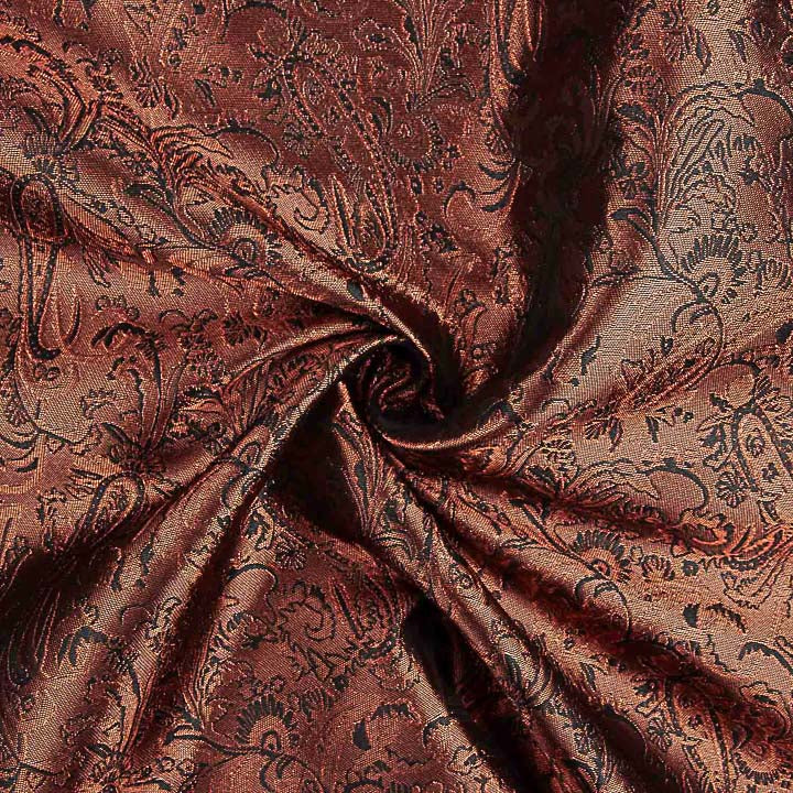 Jacquard cuivre avec lurex royal - Ribes y Casals