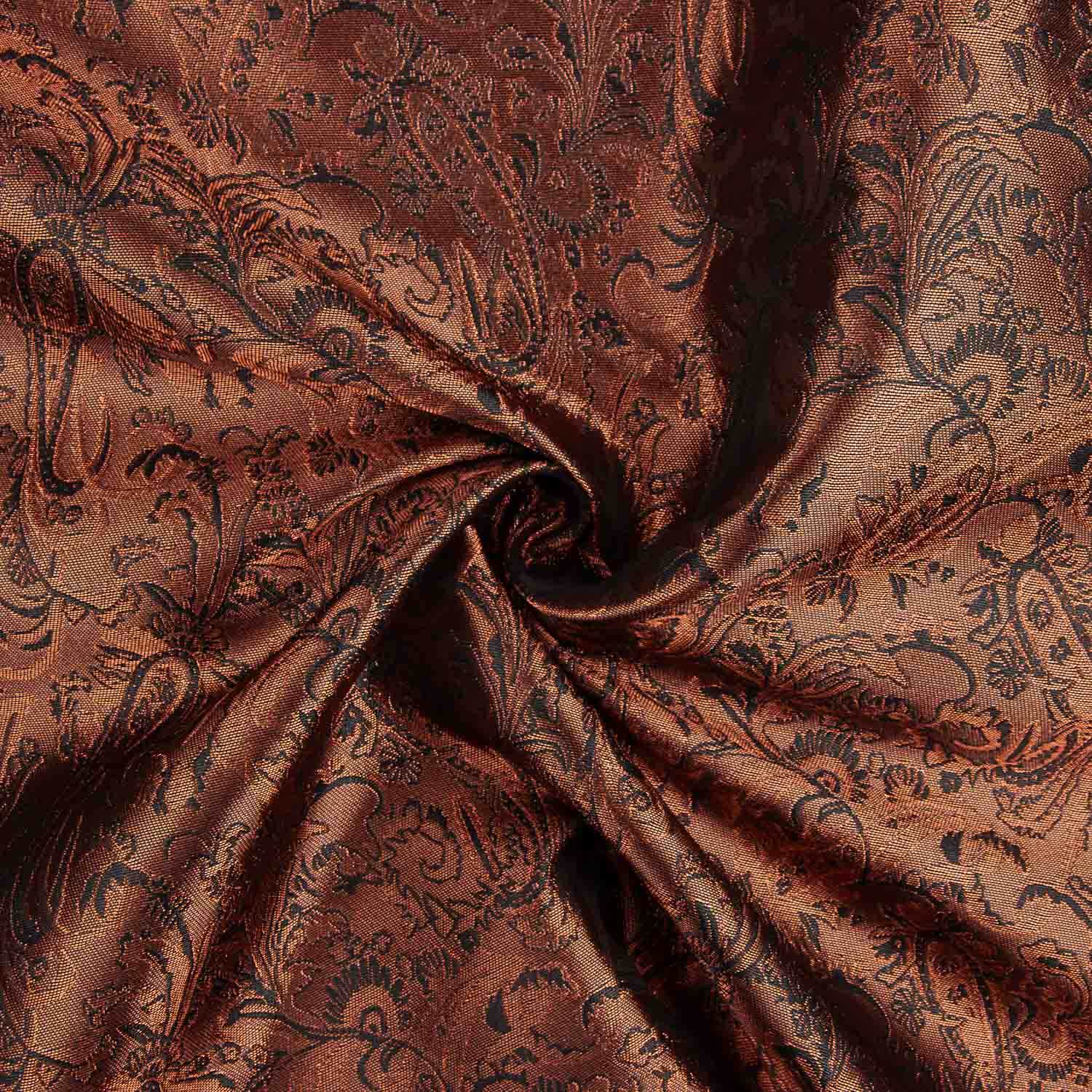 Jacquard cuivre avec lurex royal - Ribes y Casals