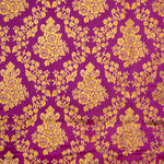 Jacquard violet avec lurex doré - Ribes y Casals