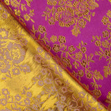Jacquard violet avec lurex doré - Ribes y Casals