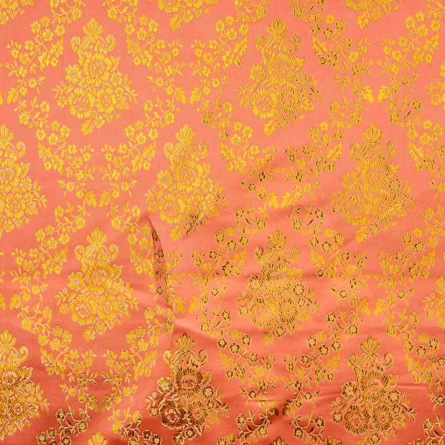 Jacquard orange saumon avec lurex doré - Ribes y Casals