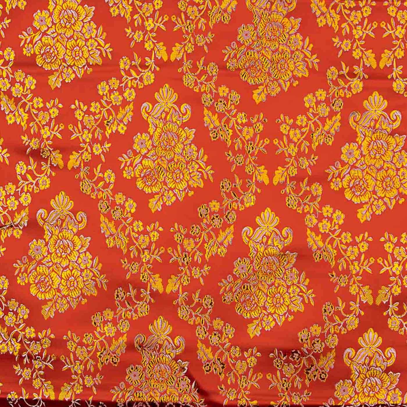 Jacquard rouge avec lurex doré - Ribes y Casals