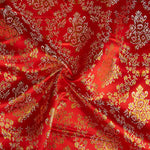 Jacquard rouge avec lurex doré - Ribes y Casals