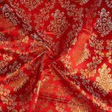 Jacquard rouge avec lurex doré - Ribes y Casals