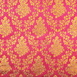 Jacquard rose avec lurex doré - Ribes y Casals