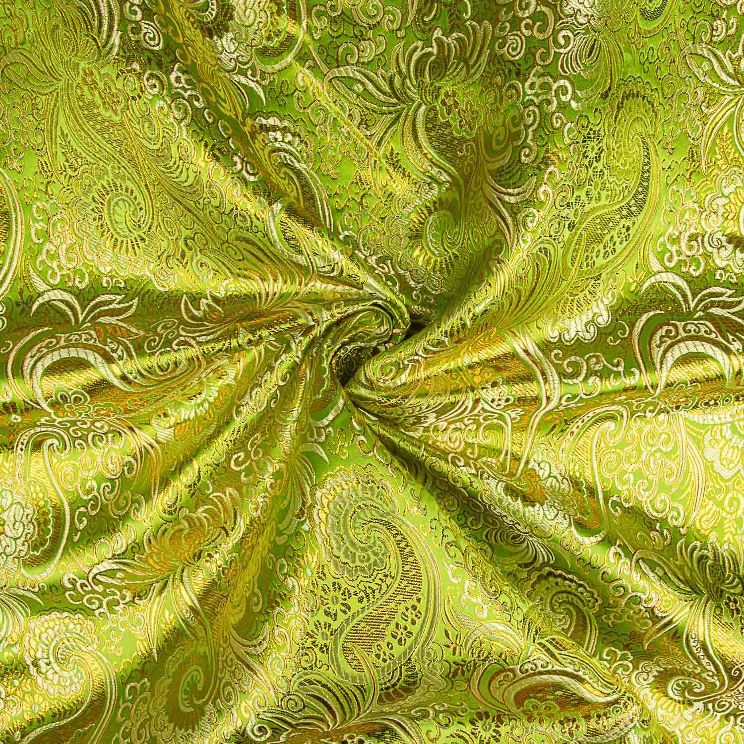 Jacquard vert avec lurex doré - Ribes y Casals