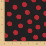 Koshibo à pois 33 mm noir-rouge - Ribes y Casals