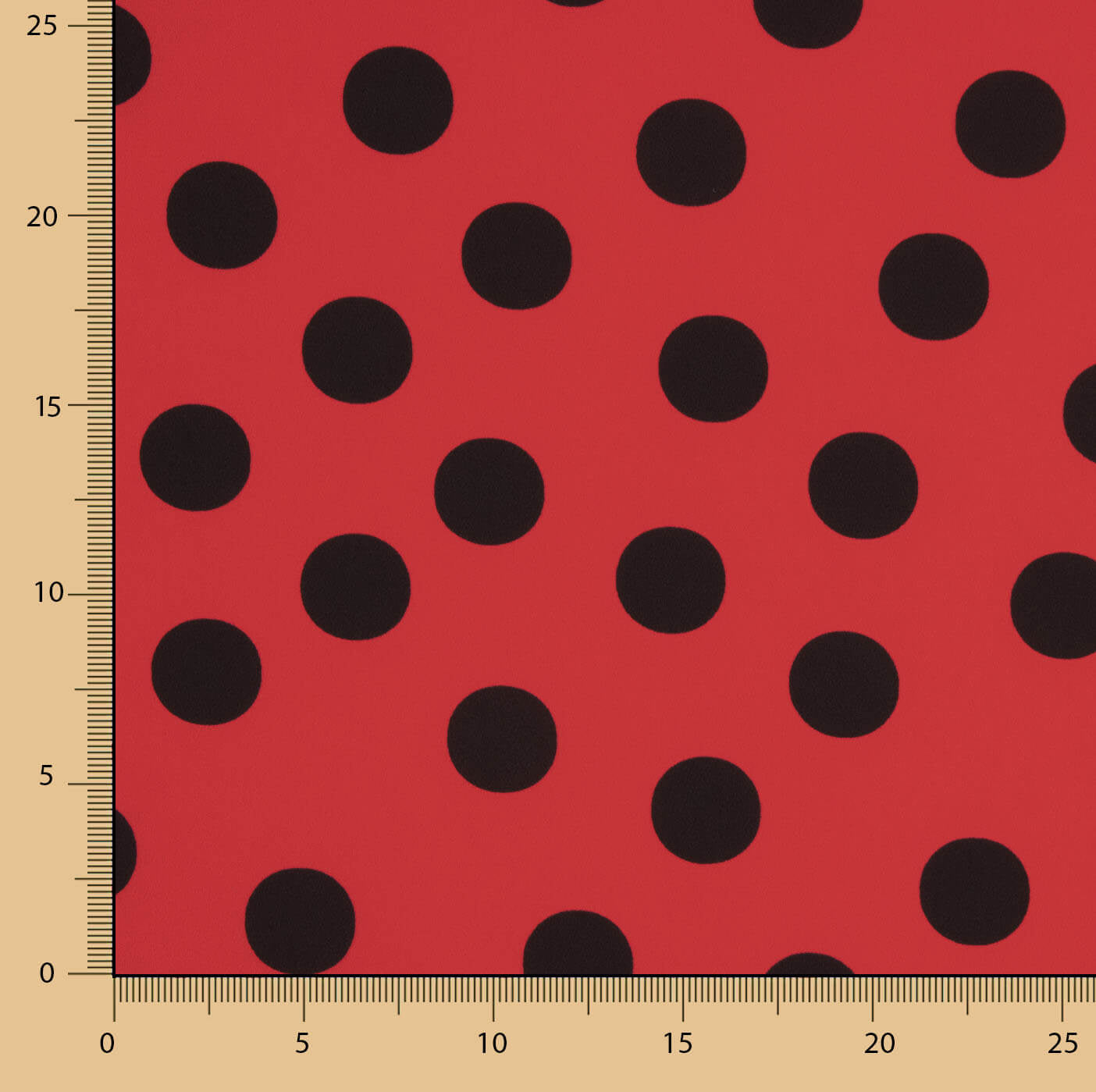 Koshibo à pois 33 mm rouge-noir - Ribes y Casals