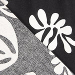 Lin et coton imprimé de feuilles en noir et blanc - Ribes y Casals