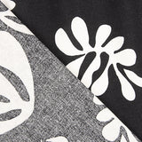 Lin et coton imprimé de feuilles en noir et blanc - Ribes y Casals