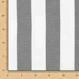 Toile d'extérieur en Téflon à rayures grises 320 cm - Ribes y Casals