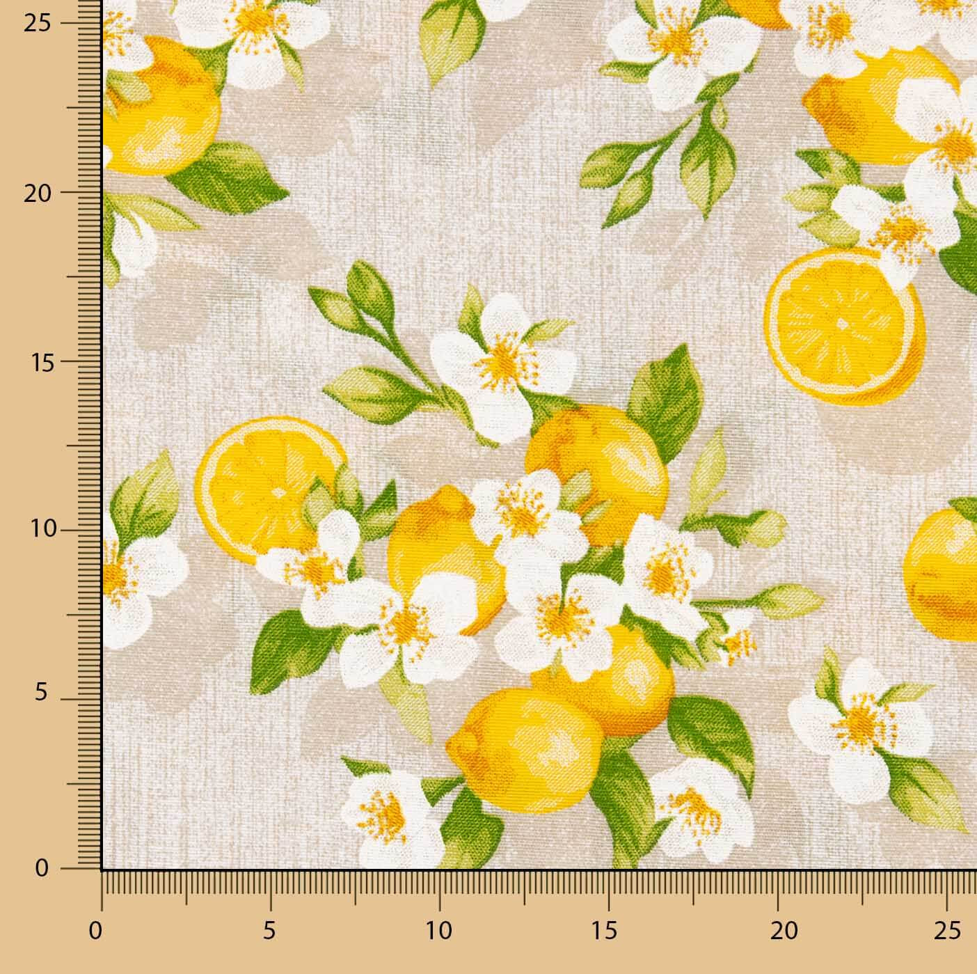 Toile imprimée « Citrons en fleurs » - Ribes y Casals
