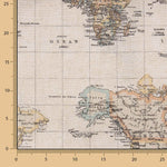 Toile imprimée « Carte du monde vintage » - Ribes y Casals