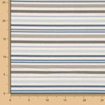 Tissu en toile imprimé à rayures bleues et beiges  - Ribes y Casals