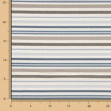 Tissu en toile imprimé à rayures bleues et beiges  - Ribes y Casals