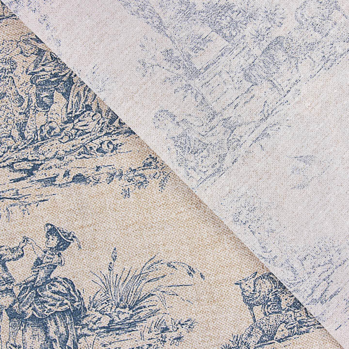 Toile imprimée « Scènes champêtres » bleue - Ribes y Casals