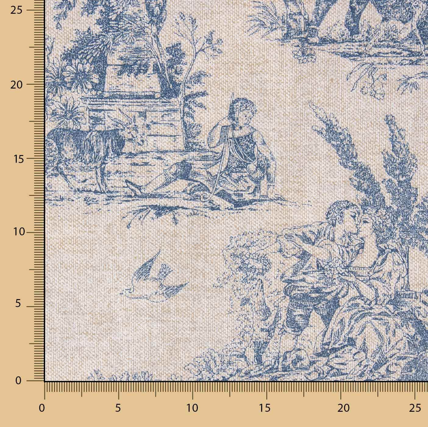 Toile imprimée « Scènes champêtres » bleue - Ribes y Casals