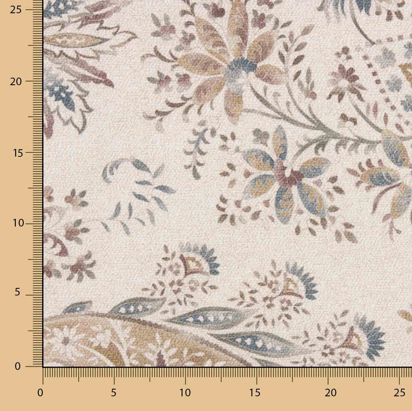 Toile imprimée cachemire tons terre - Ribes y Casals