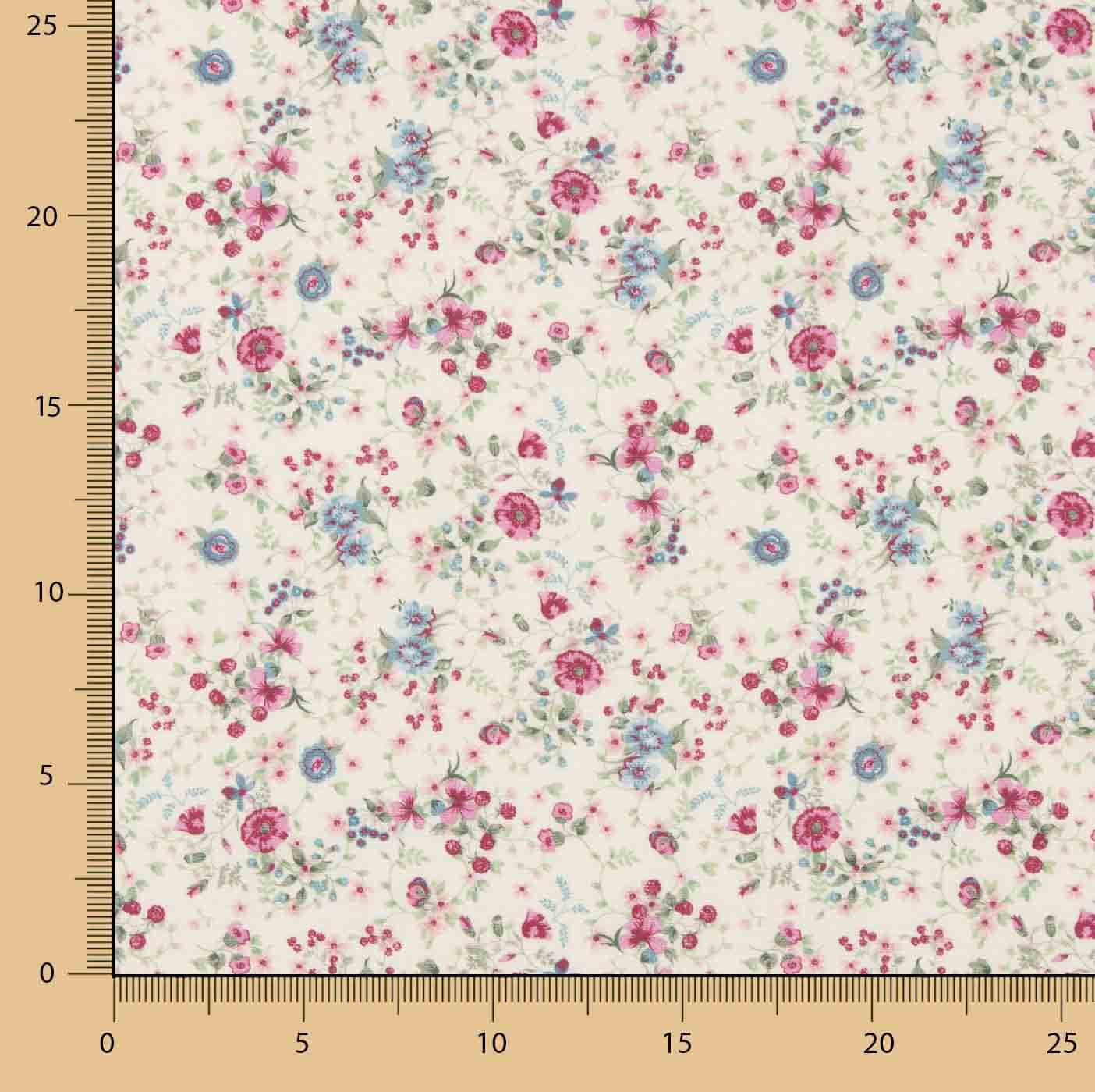 Toile imprimée micro-fleurs vintage - Ribes y Casals