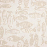 Toile jacquard Poissons Beige - Ribes y Casals