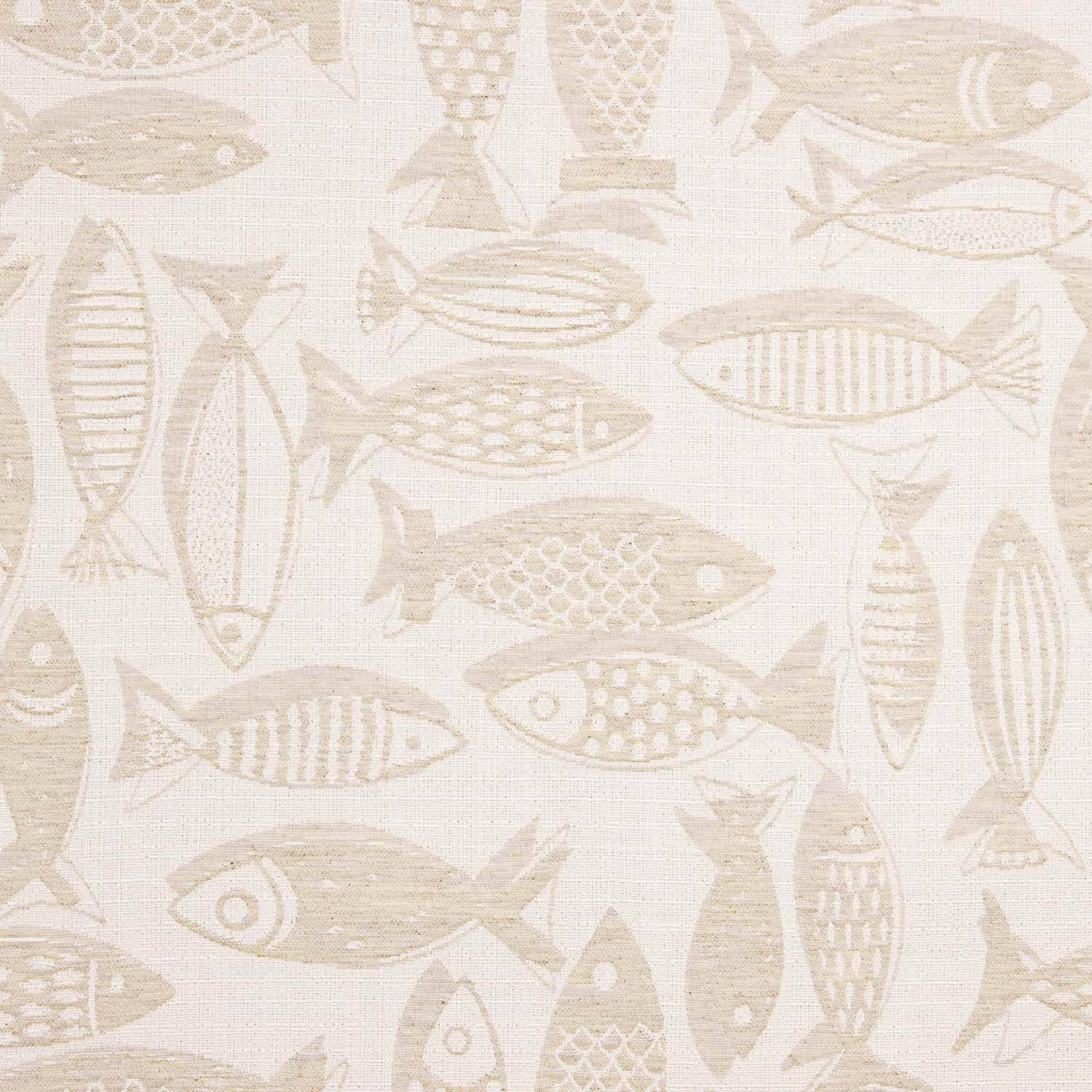 Toile jacquard Poissons Beige - Ribes y Casals