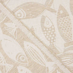 Toile jacquard Poissons Beige - Ribes y Casals