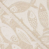 Toile jacquard Poissons Beige - Ribes y Casals