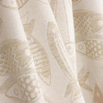 Toile jacquard Poissons Beige - Ribes y Casals