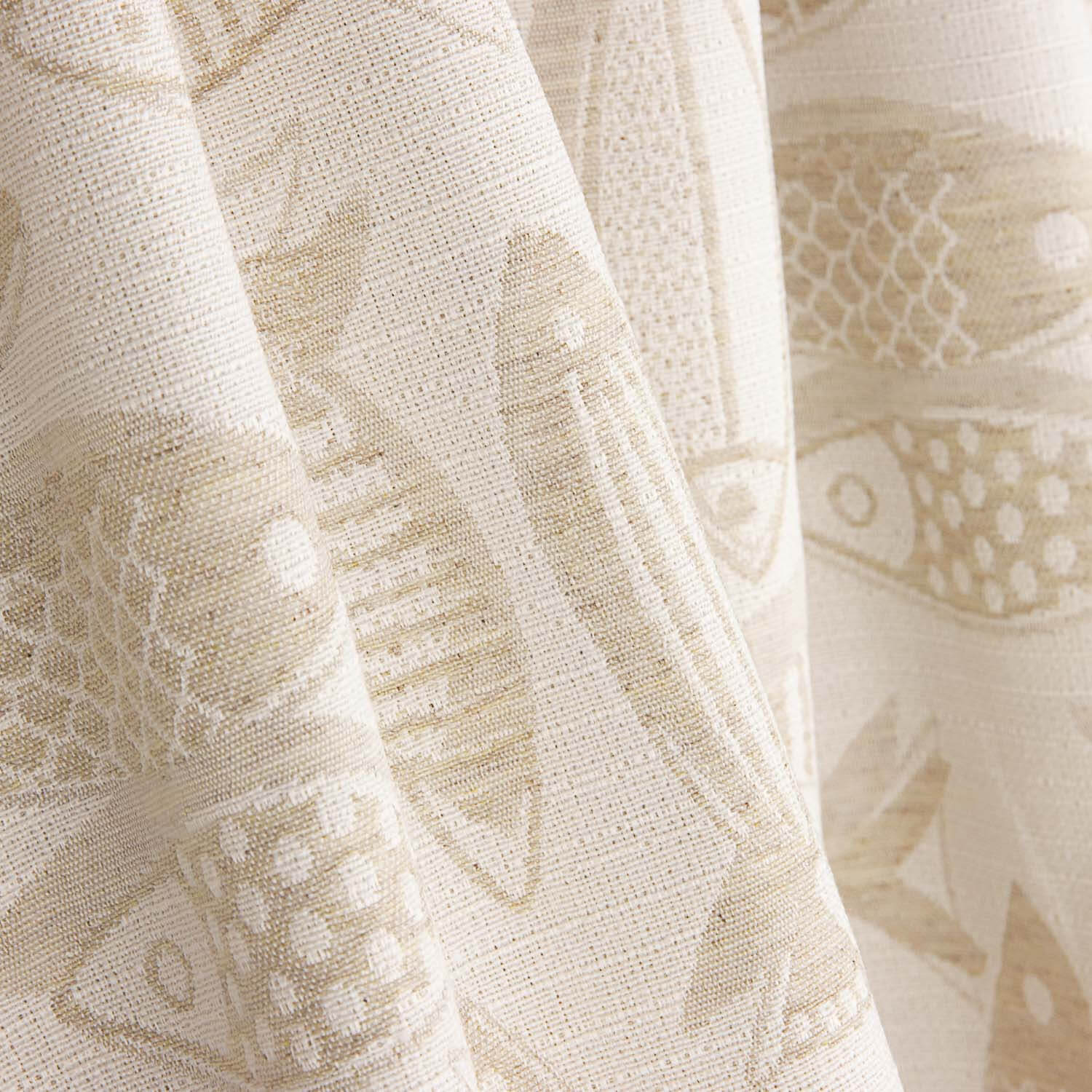 Toile jacquard Poissons Beige - Ribes y Casals