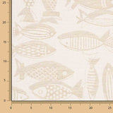 Toile jacquard Poissons Beige - Ribes y Casals