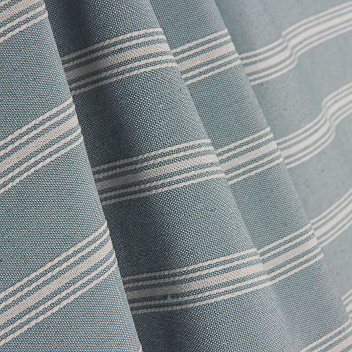 Toile de coton denim à rayures blanches - Ribes y Casals