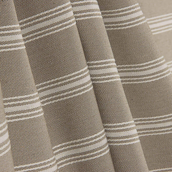 Toile de coton beige à rayures blanches - Ribes y Casals