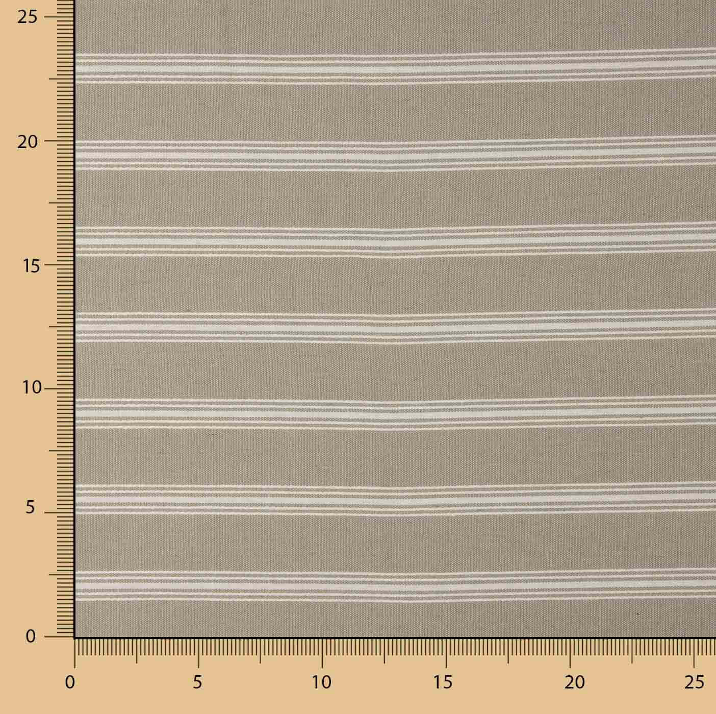 Toile de coton beige à rayures blanches - Ribes y Casals