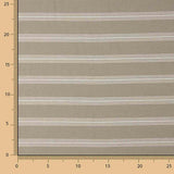 Toile de coton beige à rayures blanches - Ribes y Casals