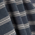 Toile de coton bleu marine à rayures blanches - Ribes y Casals