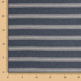 Toile de coton bleu marine à rayures blanches - Ribes y Casals