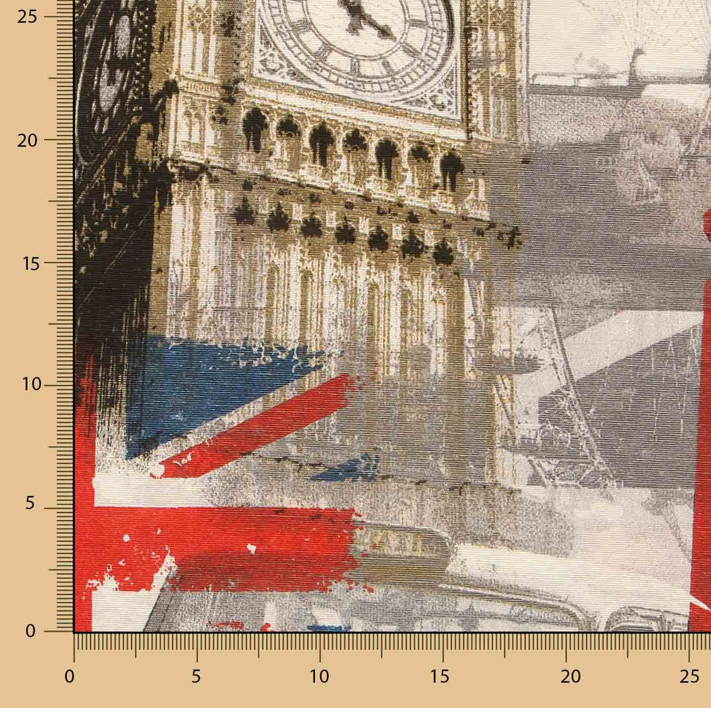 Toile de coton imprimée London Vintage - Ribes y Casals