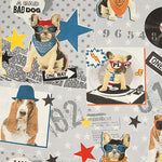 Toile de coton imprimée « Chiens rockers » - Ribes y Casals